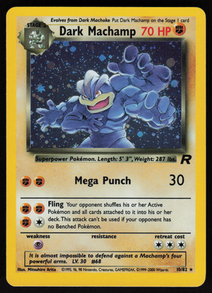 Dark Machamp (10) Holo Rare Team Rocket 10/82 NM