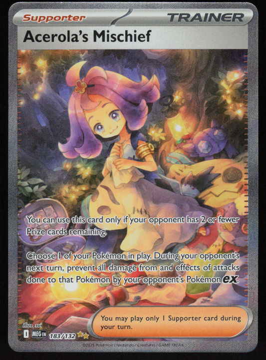 Acerola's Mischief Special Illustration Rare ME01: Mega Evolution 183/132 NM