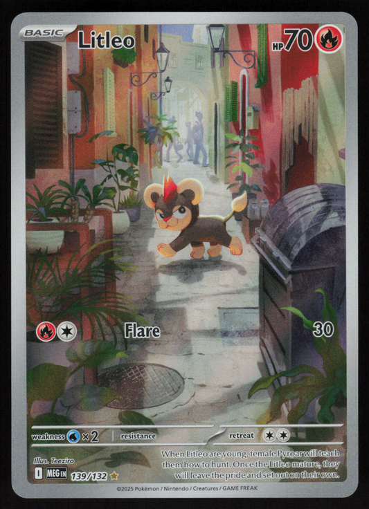 Litleo - Illustration Rare ME01: Mega Evolution 139/132 NM