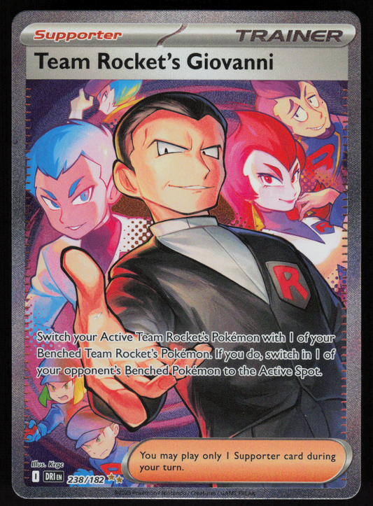 Team Rocket's Giovanni Special Illustration Rare SV10:Destined Rivals 238/182 NM
