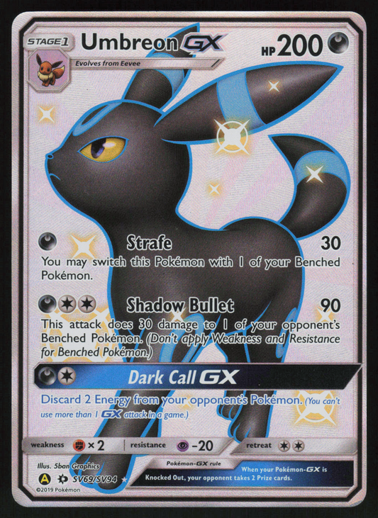 Umbreon GX Shiny Holo Rare Hidden Fates: Shiny Vault SV69/SV94 NM