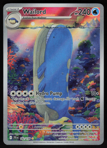 Wailord - Illustration Rare SV09: Journey Together 162/159 NM