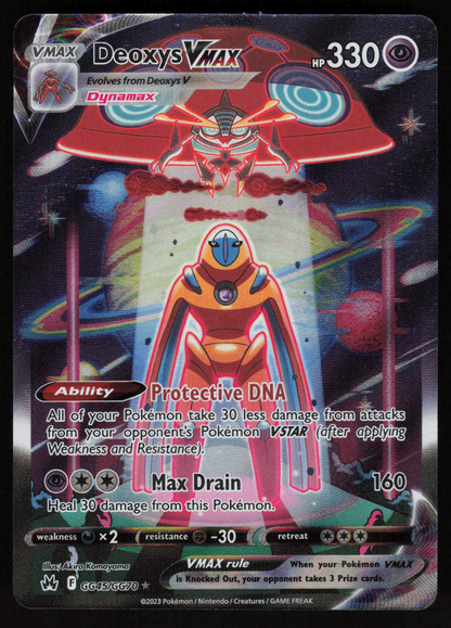 Deoxys VMAX Ultra Rare SWSH: Crown Zenith: Galarian Gallery GG45/GG70 NM