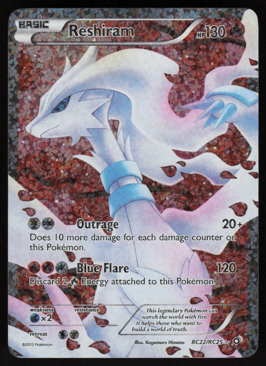 Reshiram (Full Art) Ultra Rare Legendary Treasures: Radiant Collection RC22/RC25 NM