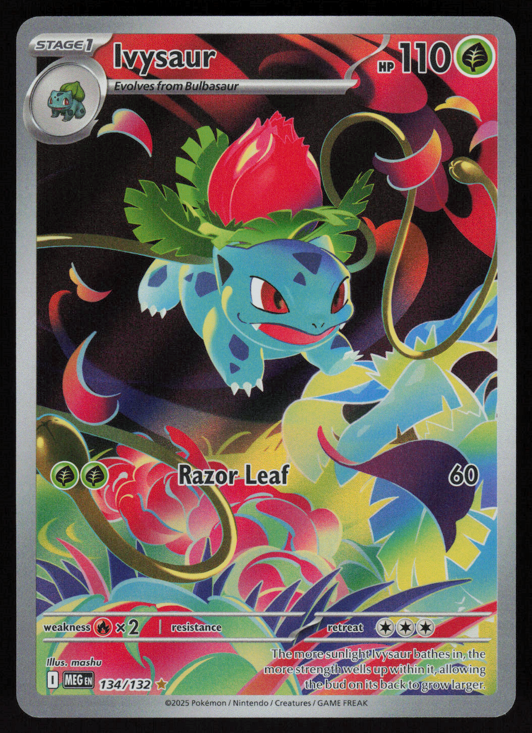 Ivysaur Illustration Rare ME01: Mega Evolution 134/132 NM