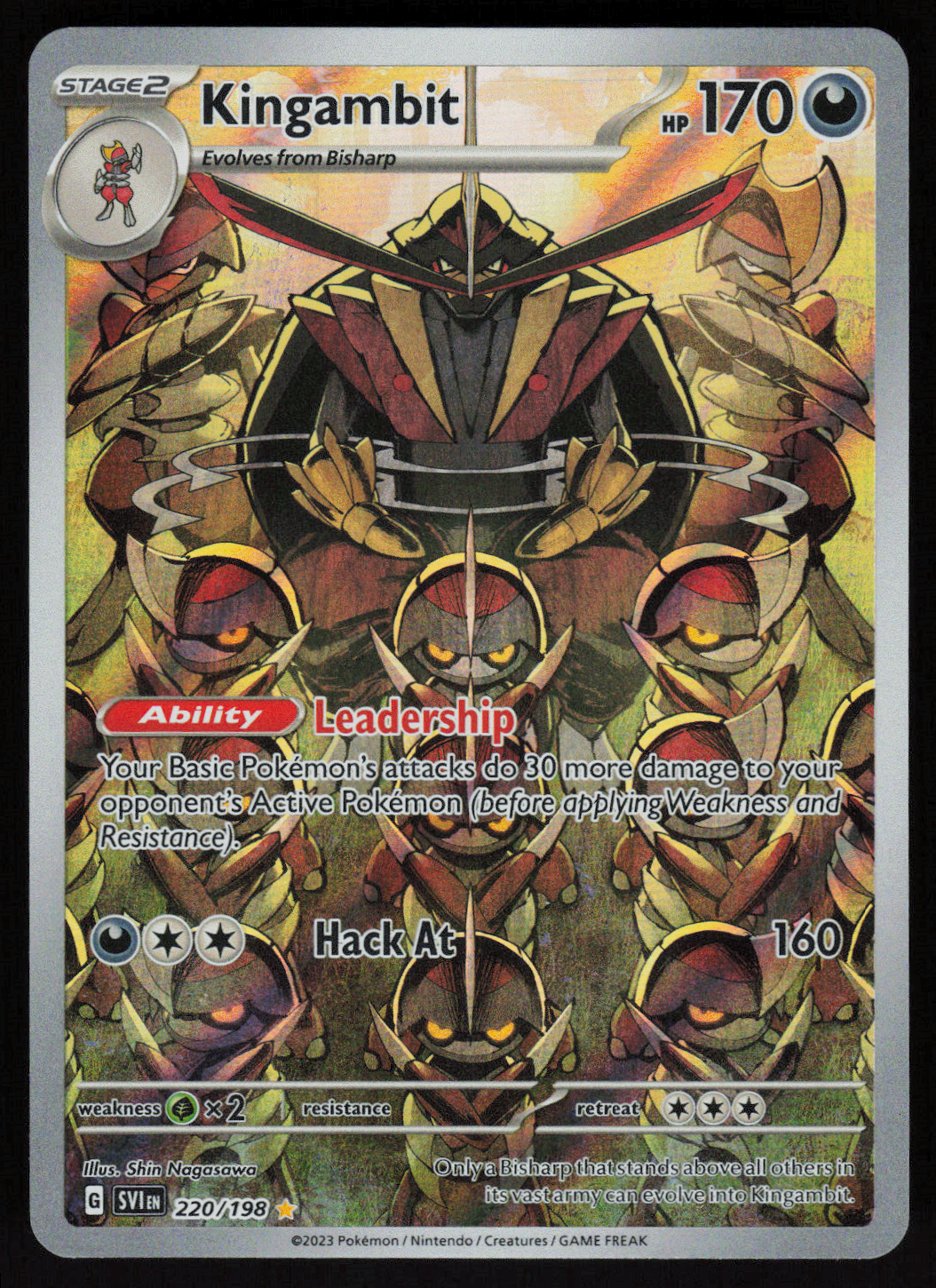 Kingambit Illustration Rare SV01: Scarlet & Violet Base Set 220/198 NM