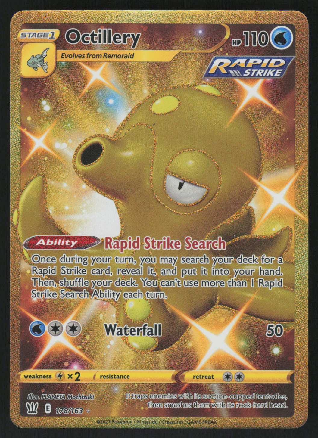 Octillery (Secret) Secret Rare SWSH05: Battle Styles 178/163 NM
