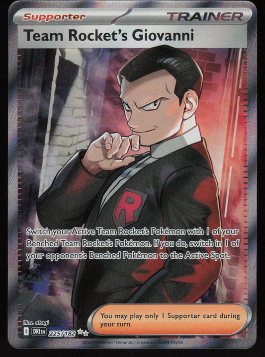 Team Rocket's Giovanni Ultra Rare SV10: Destined Rivals 225/182 NM