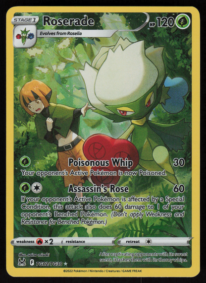 Roserade Ultra Rare SWSH11: Lost Origin Trainer Gallery TG02/TG30 NM