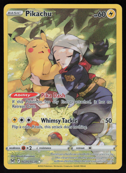 Pikachu Ultra Rare SWSH11: Lost Origin Trainer Gallery TG05/TG30 NM