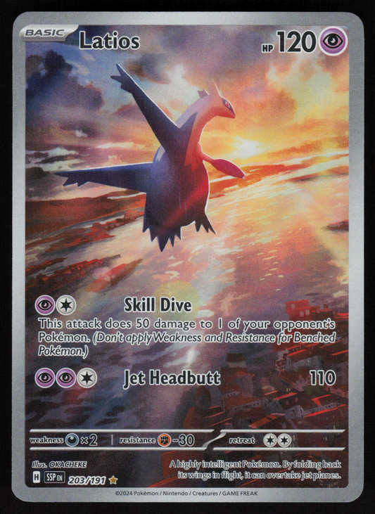 Latios - Illustration Rare SV08: Surging Sparks 203/191 NM