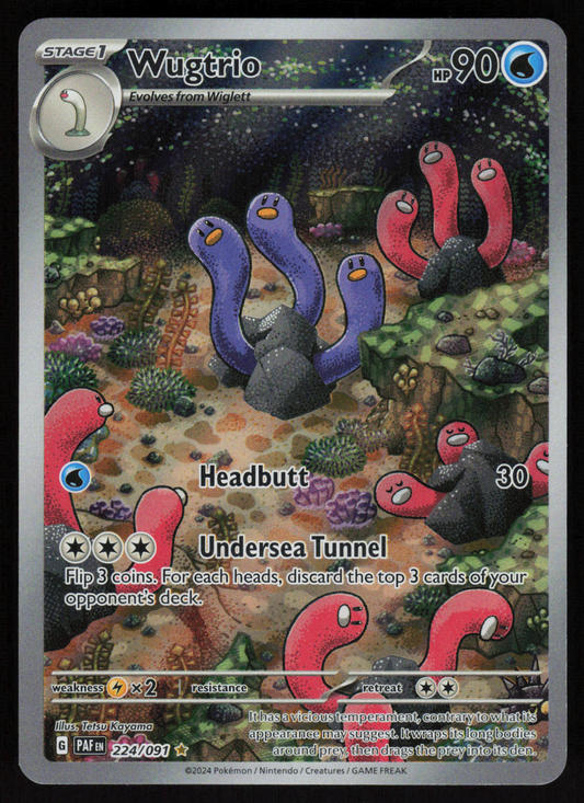 Wugtrio Illustration Rare SV: Paldean Fates 224/091 NM