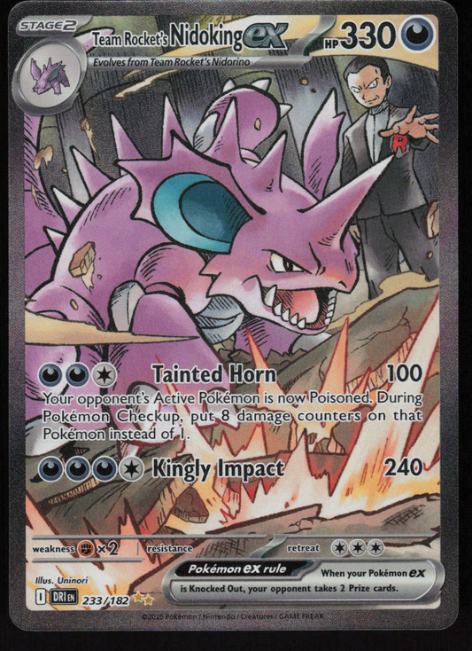 Team Rocket's Nidoking ex Special Illustration Rare SV10: Destined Rivals 233/182 NM
