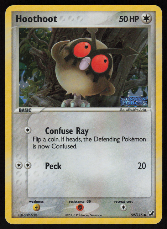 Hoothoot Common Unseen Forces 59/115 NM