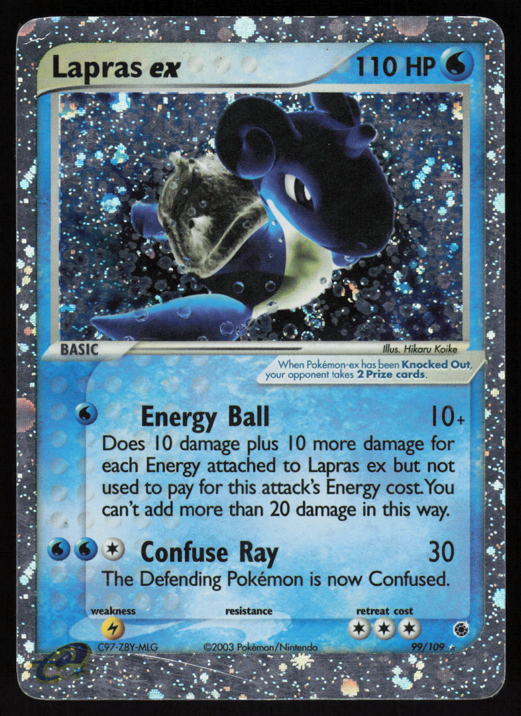Lapras ex Ultra Rare Ruby and Sapphire 99/109 HP