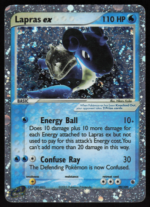 Lapras ex Ultra Rare Ruby and Sapphire 99/109 HP