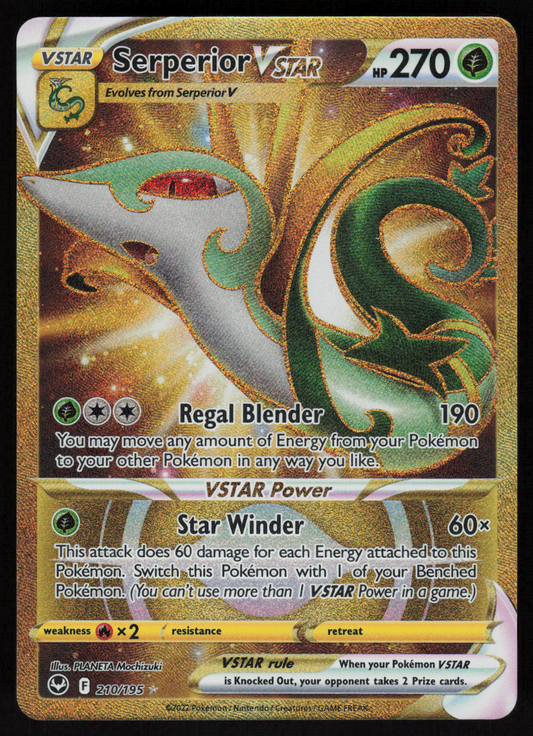 Serperior VSTAR (Secret) (210) Secret Rare SWSH12: Silver Tempest 210/195 NM