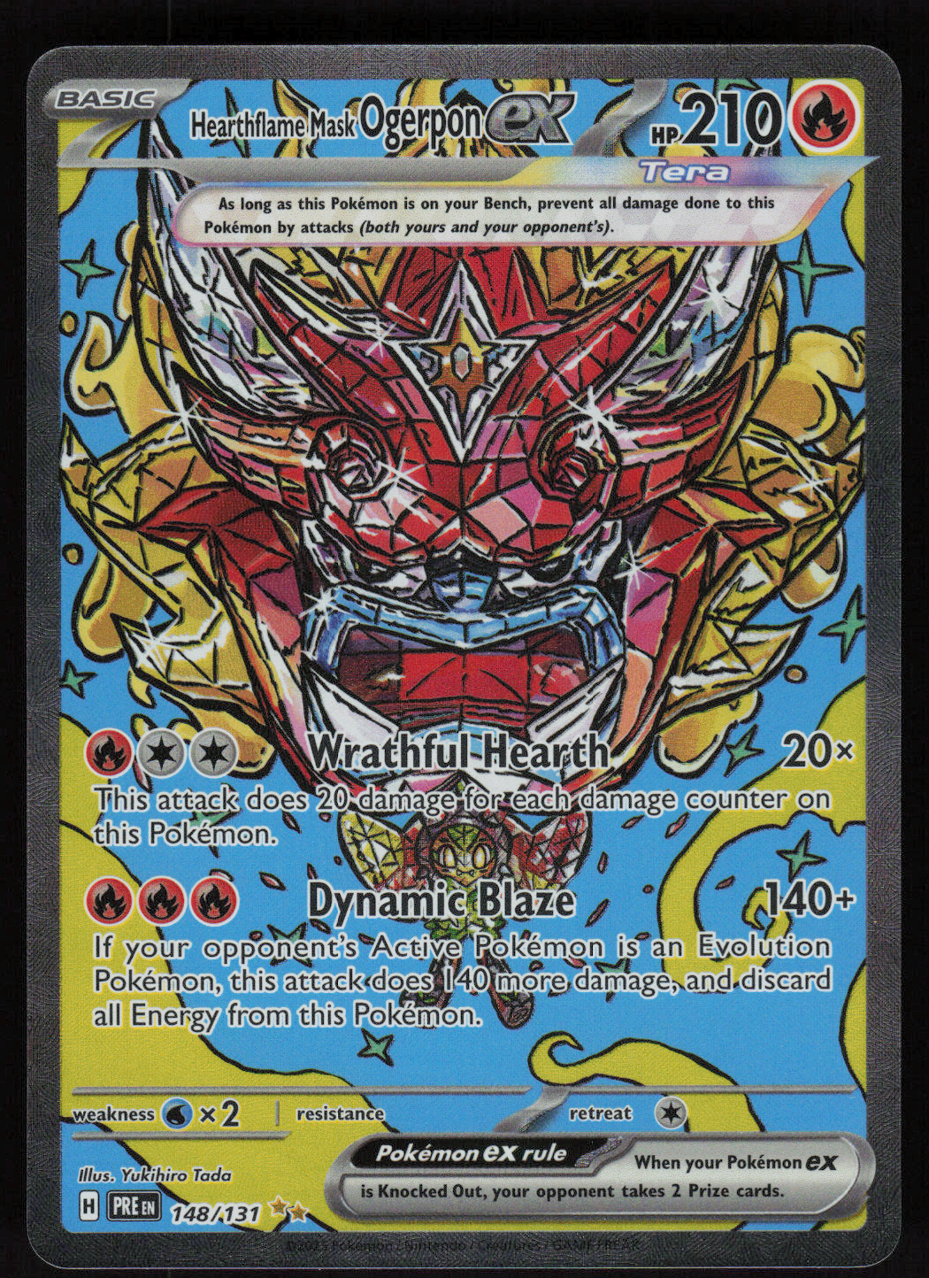 Hearthflame Mask Ogerpon ex Special Illustration Rare SV: Prismatic Evolutions 148/131 NM