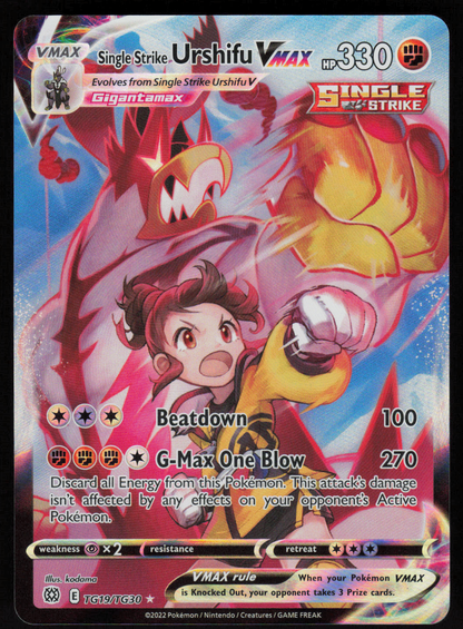 Single Strike Urshifu VMAX Ultra Rare SWSH09: Brilliant Stars TG19/TG30 NM