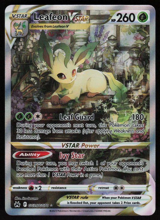 Leafeon VSTAR Ultra Rare SWSH: Crown Zenith: Galarian Gallery GG35/GG70 NM