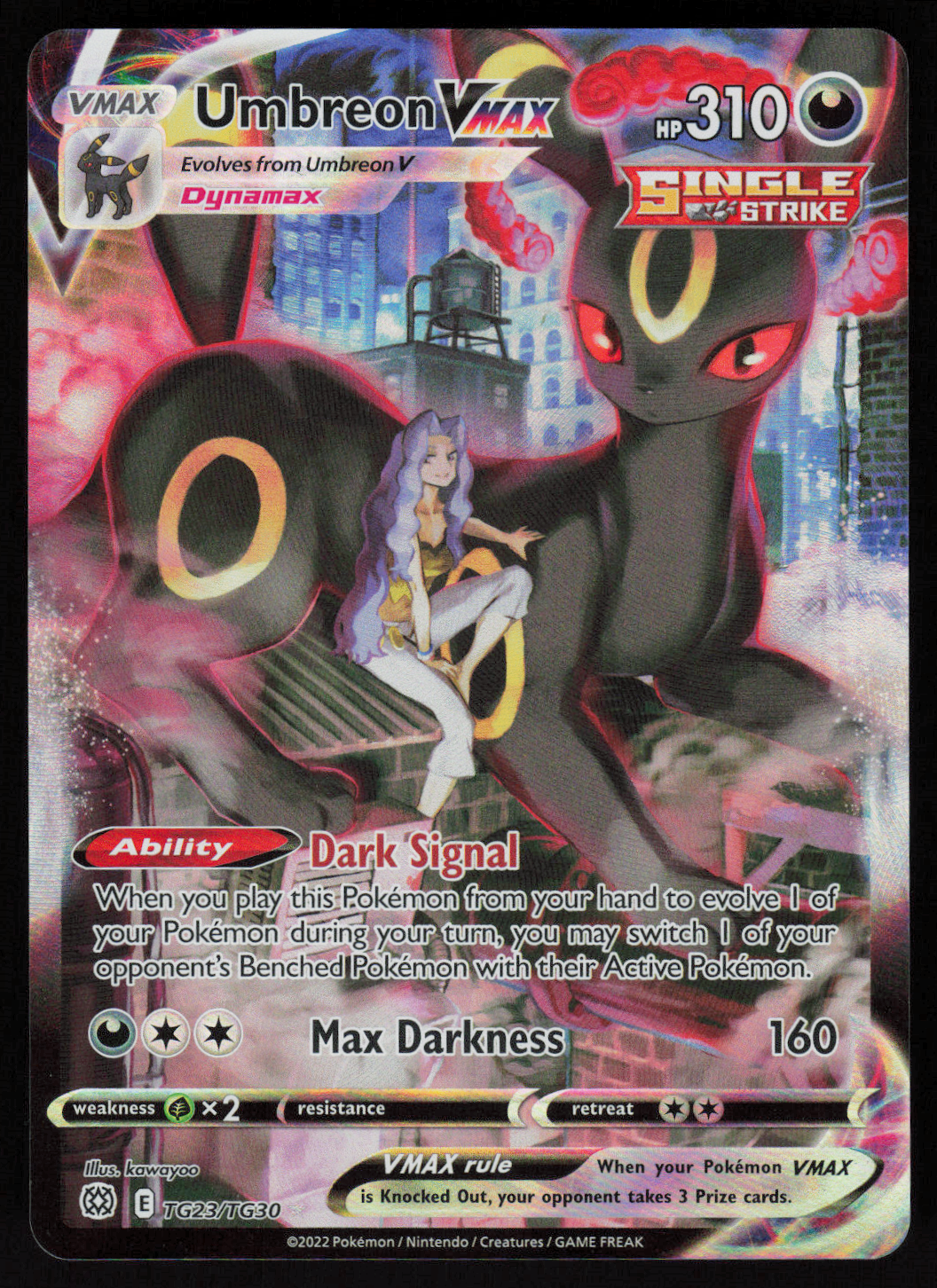 Umbreon VMAX Ultra Rare SWSH09: Brilliant Stars Trainer Gallery TG23/TG30 NM
