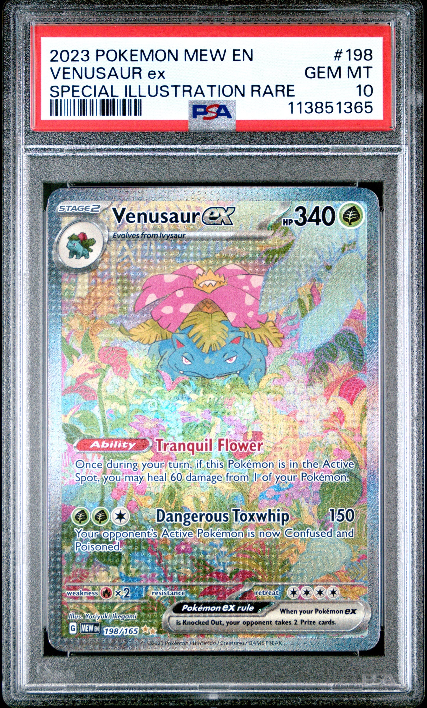 2023 POKEMON MEW EN-151 | SPECIAL ILLUSTRATION RARE #198 VENUSAUR EX PSA 10