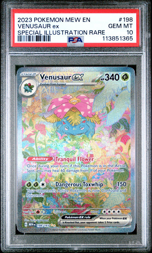 2023 POKEMON MEW EN-151 | SPECIAL ILLUSTRATION RARE #198 VENUSAUR EX PSA 10