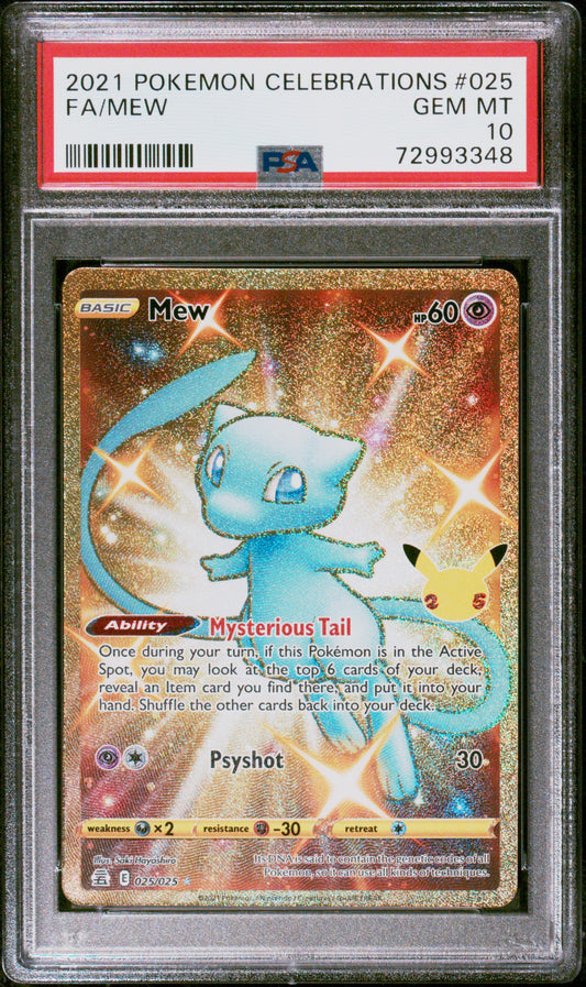 2021 POKEMON CELEBRATIONS #025 FULL ART/MEW PSA 10