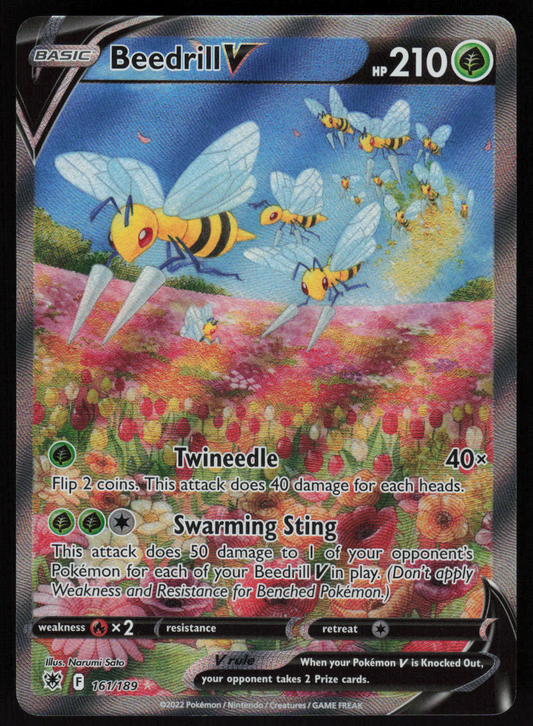 Beedrill V (Alternate Full Art) Ultra Rare SWSH10: Astral Radiance 161/189 NM