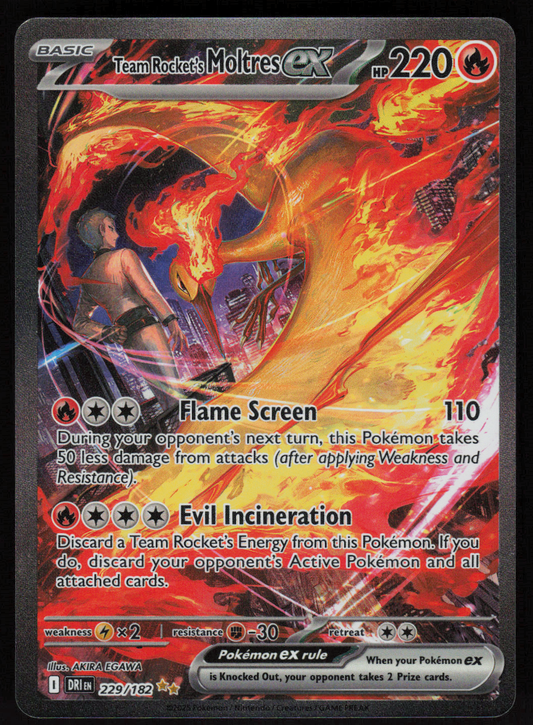 Team Rocket's Moltres ex SIR SV10: Destined Rivals 229/182 NM