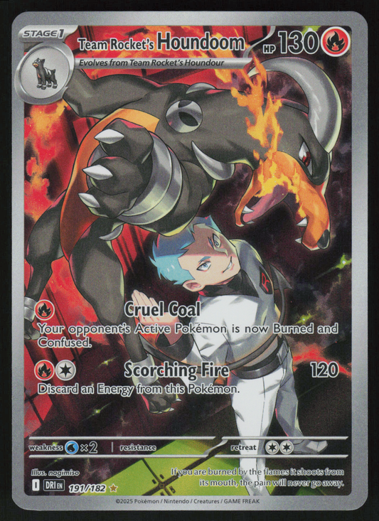 Team Rocket's Houndoom Illustration Rare SV10: Destined Rivals 191/182 NM