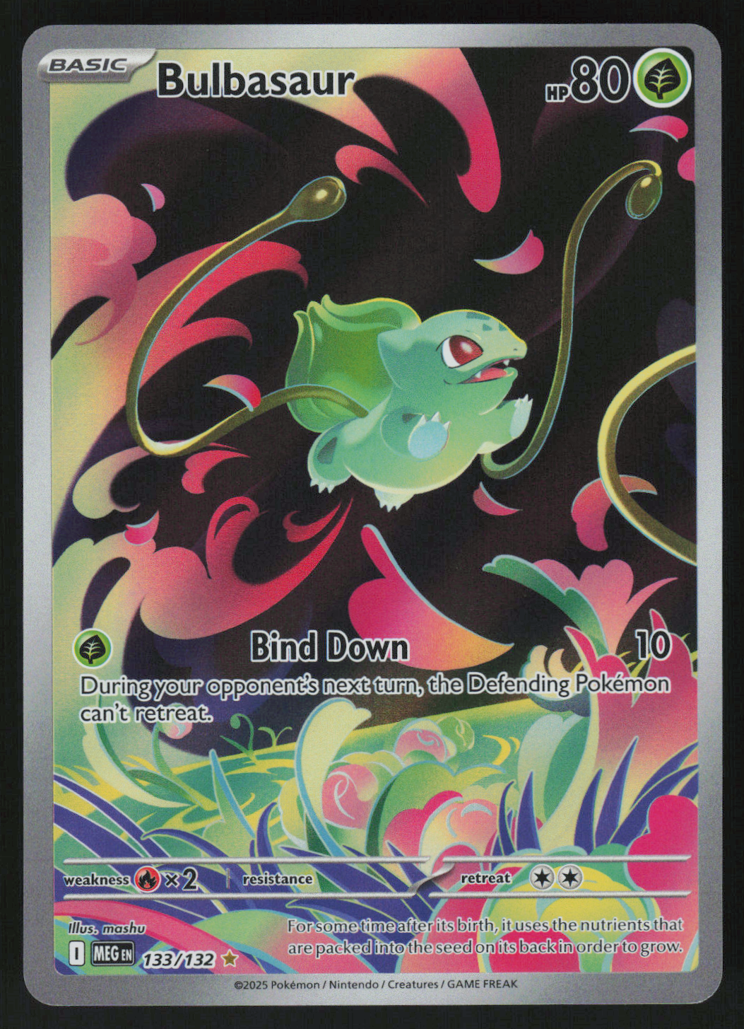 Bulbasaur Illustration Rare ME01: Mega Evolution 133/132 NM