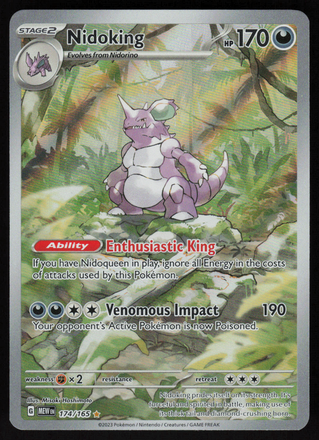 Nidoking Illustration Rare SV: Scarlet & Violet 151 174/165 LP