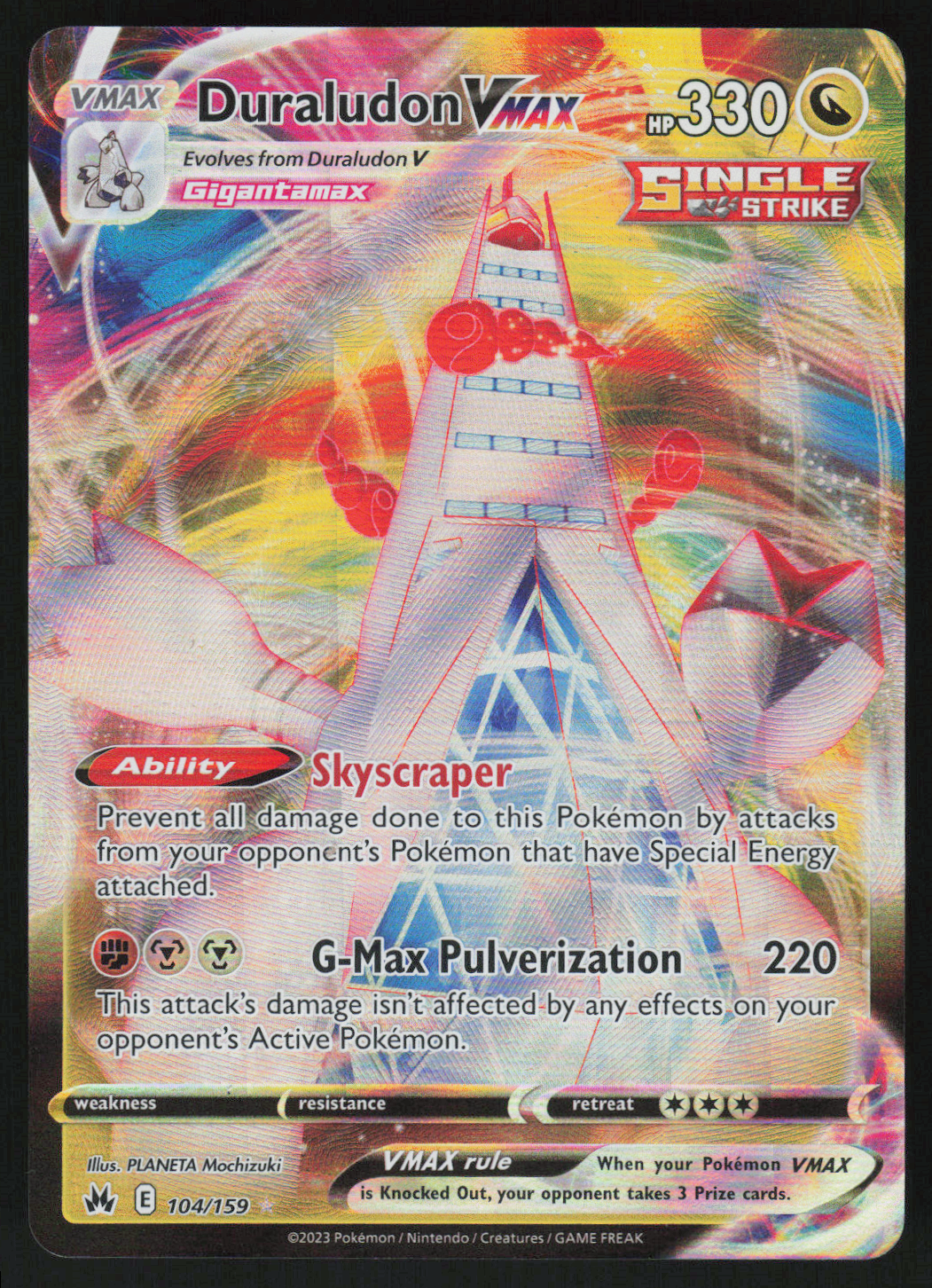Duraludon VMAX Ultra Rare SWSH: Crown Zenith 104/159 NM