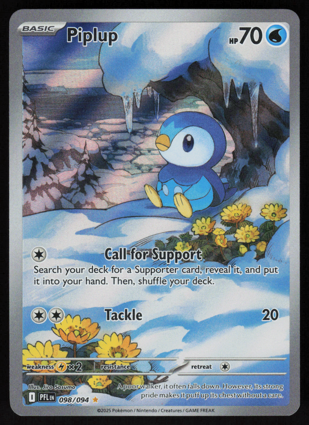 Piplup - Illustration Rare ME02: Phantasmal Flames 098/094 NM