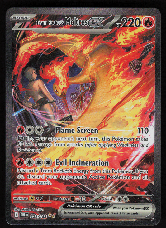 Team Rocket's Moltres ex SIR SV10: Destined Rivals 229/182 NM