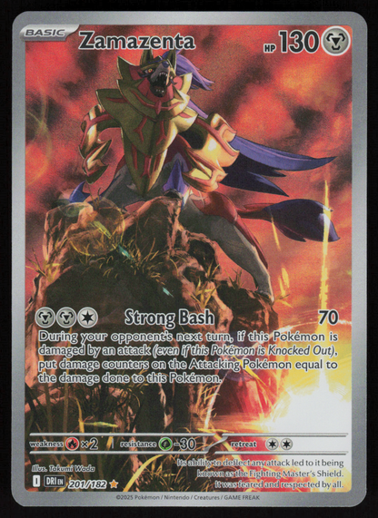 Zamazenta Illustration Rare SV10: Destined Rivals 201/182 NM