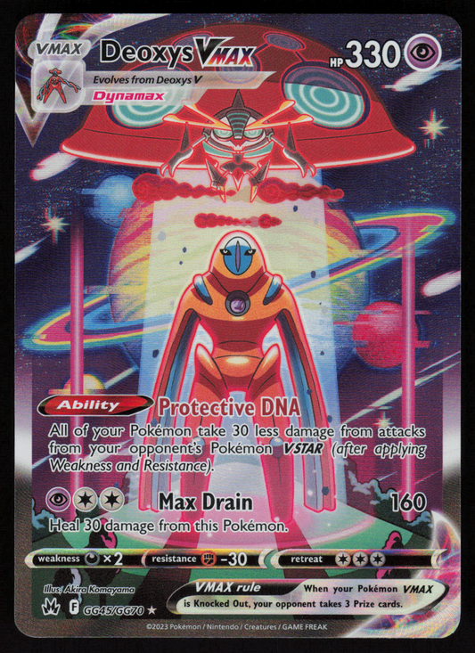 Deoxys VMAX Ultra Rare SWSH: Crown Zenith: Galarian Gallery GG45/GG70 NM