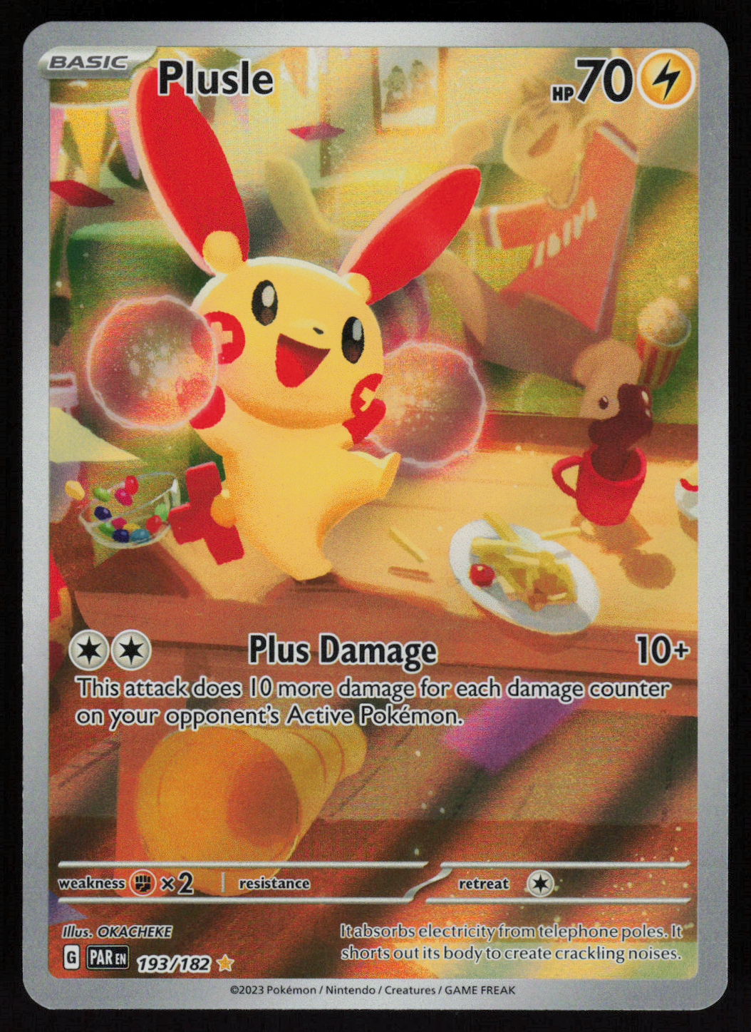 Plusle Illustration Rare SV04: Paradox Rift 193/182 NM