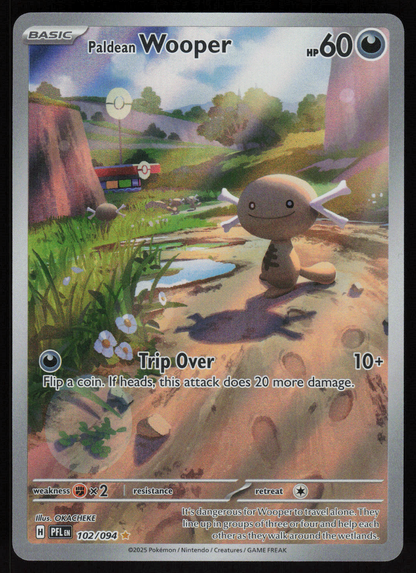 Paldean Wooper Illustration Rare ME02: Phantasmal Flames 102/094 NM