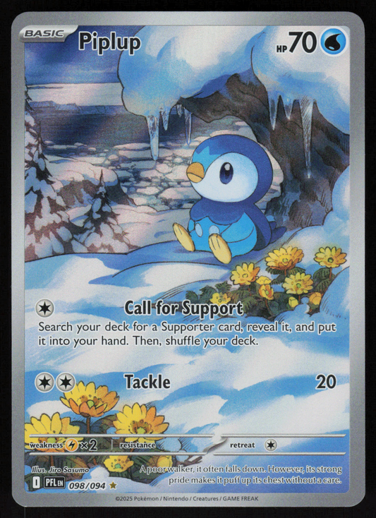Piplup - Illustration Rare ME02: Phantasmal Flames 098/094 NM