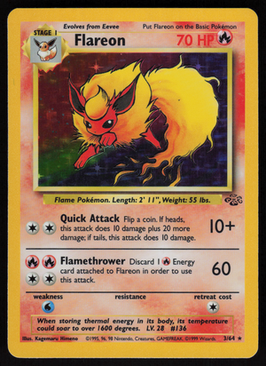 Flareon (3) Holo Rare Jungle 03/64 LP